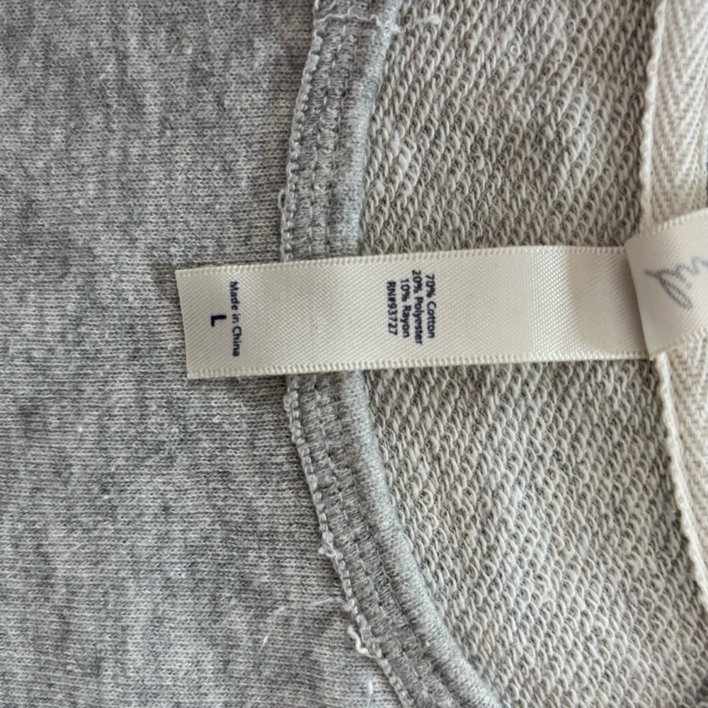 NWOT Live Love OURAY Gray Cambria CA Sweat Shirt terry lined boatneck SZ L - Picture 10 of 12